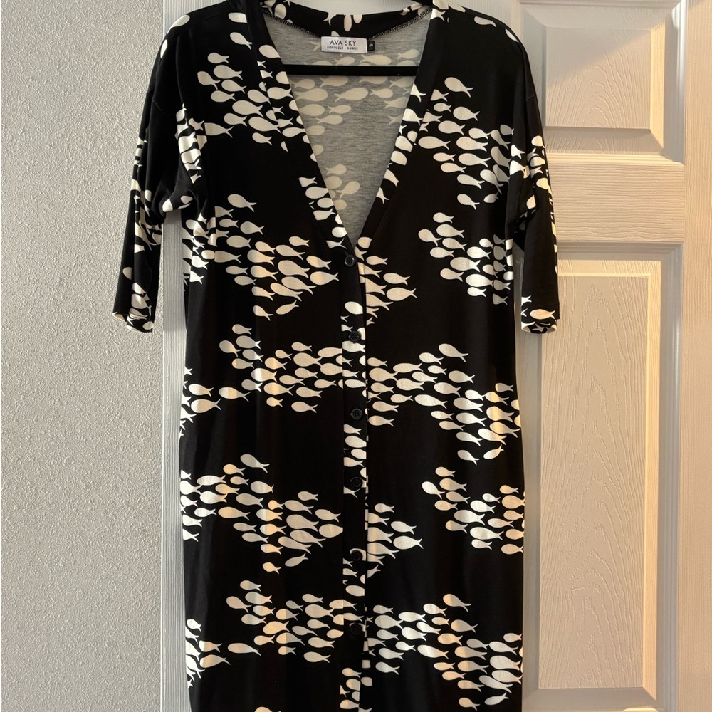 Ava Sky Dress/Cardigan